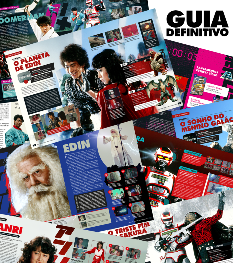 Descubra tudo sobre Jaspion: Guia Visual Definitivo, o livro oficial mais completo já lançado no Brasil sobre o herói japonês. Conteúdo inédito, bastidores exclusivos e artes raras.